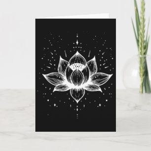 Lotus Flower Pocket Mindfulness Minimalist Meditat Card