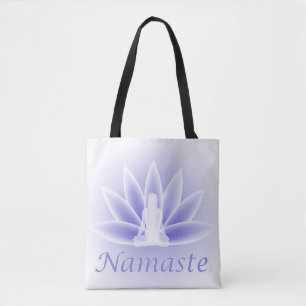 Lotus Flower Pose Namaste Tote Bag