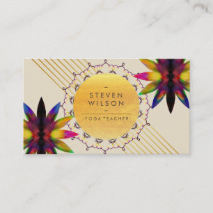 Lotus Flower Rainbow Decorative Yoga Holistic Business Card