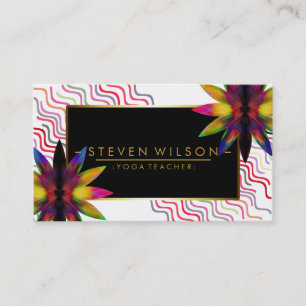 Lotus Flower Rainbow Decorative Yoga Holistic Business Card