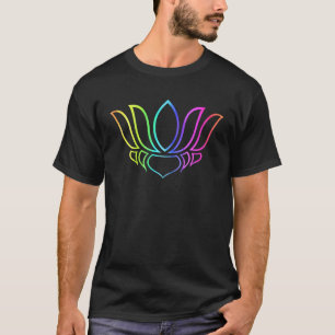 Lotus Flower Rainbow Yoga Namaste Meditation Women T-Shirt