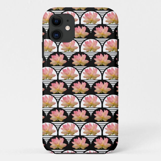 Lotus Flower Retro Print Case-Mate iPhone Case (Back)