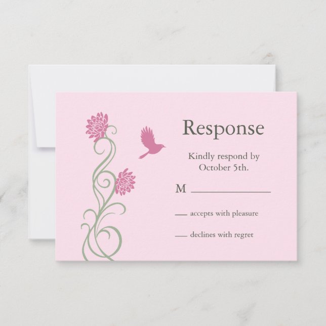 Lotus Flower RSVP (pink) Card (Front)