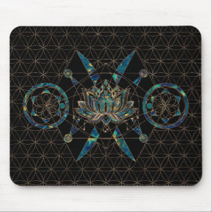 Lotus flower - Sacred Geometry Mouse Mat