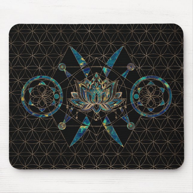 Lotus flower - Sacred Geometry Mouse Mat (Front)