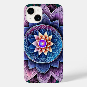 Lotus Flower Sacred Geometry Throat Chakra Reiki  Case-Mate iPhone 14 Case