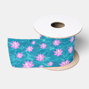 Lotus Flower Satin Ribbon