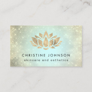 lotus flower skincare business card