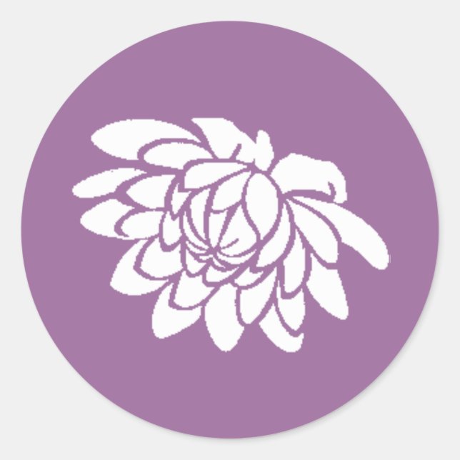 Lotus Flower Sticker (dark purple) (Front)