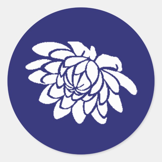 Lotus Flower Sticker (indigo) (Front)