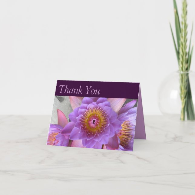 Lotus Flower Thank You Card (Front)