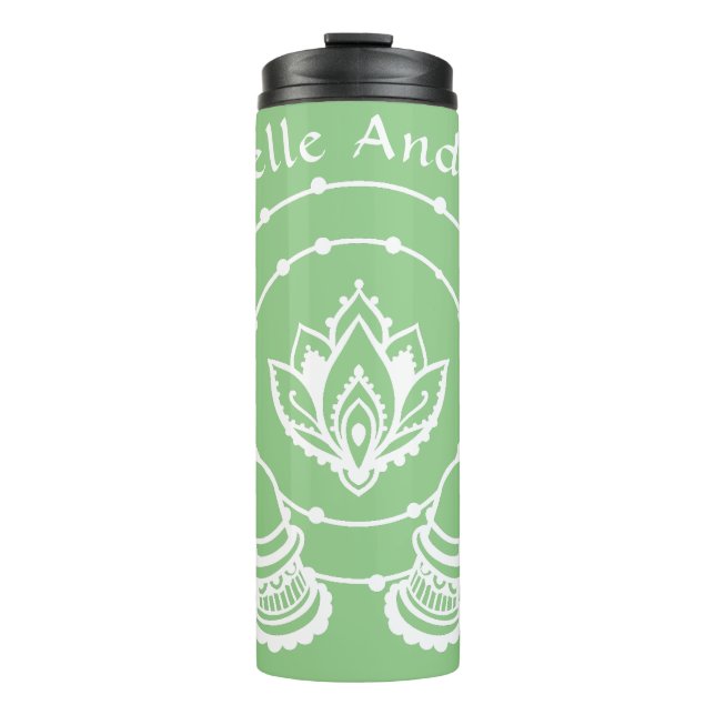 Lotus Flower Thermal Tumbler (Front)