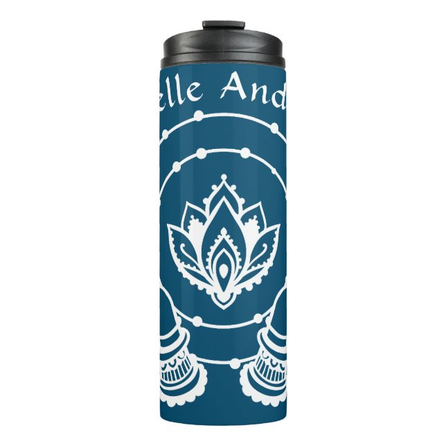 Lotus Flower Thermal Tumbler (Front)