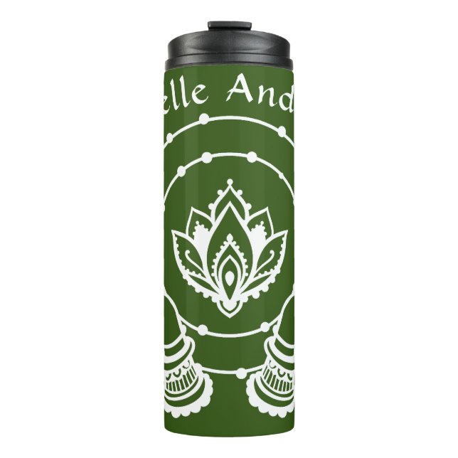 Lotus Flower Thermal Tumbler (Front)