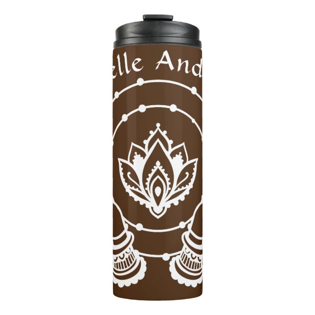 Lotus Flower Thermal Tumbler (Front)