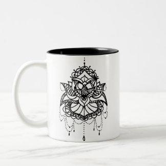 Lotus Flower Two-Tone Coffee Mug