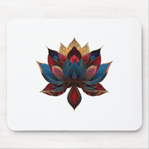 Lotus Flower Vintage Japanese Zen Buddhism Yoga _4 Mouse Mat
