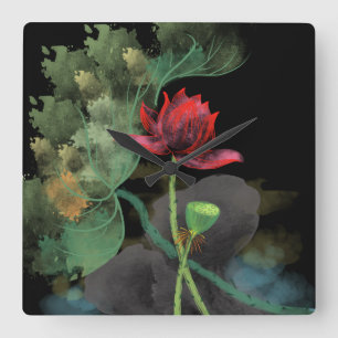 Lotus Flower Wall Clock