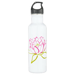 Lotus Flower / Water Lily Illustration 710 Ml Water Bottle