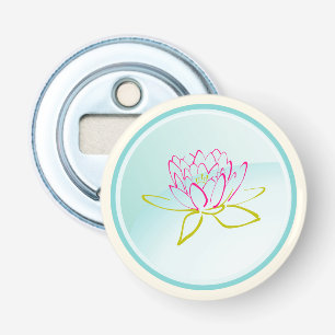 Lotus Flower / Water Lily Illustration Bottle Opener