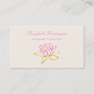 Lotus Flower / Water Lily Illustration Business Card