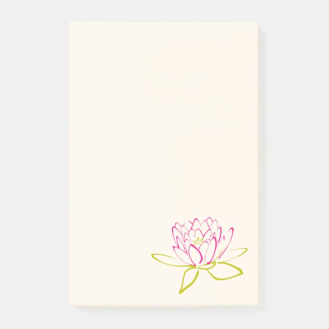 Lotus Flower / Water Lily Illustration Post-it Notes (Front)