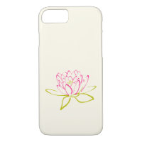 Lotus Flower / Water Lily on a Cream Background