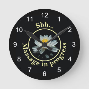 Lotus Flower / Water Lily Round Clock