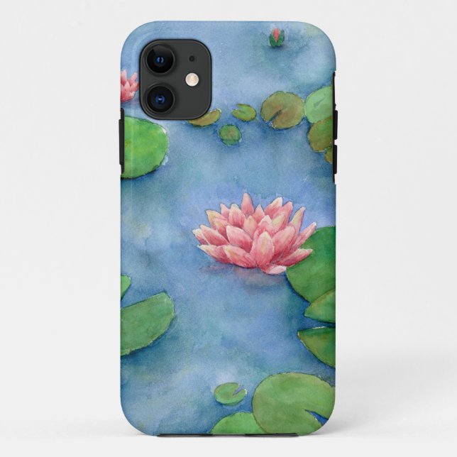 Lotus Flower watercolor Case-Mate iPhone Case (Back)