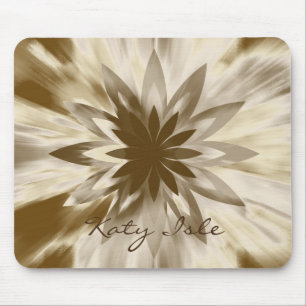 Lotus Flower Watercolor Ethnic Paint Customise Mouse Mat