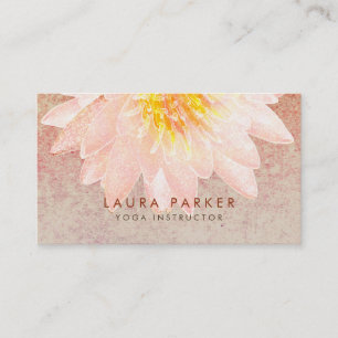 Lotus Flower Watercolor Healing Meditation Yoga Business Card