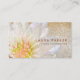 Lotus Flower Watercolor Healing Meditation Yoga Business Card