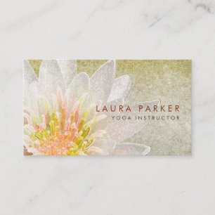 Lotus Flower Watercolor Healing Meditation Yoga Business Card