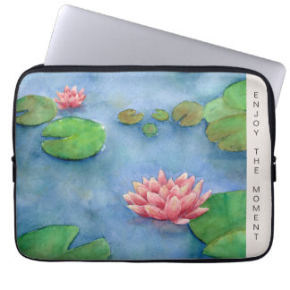 Lotus Flower Watercolor  Laptop Sleeve