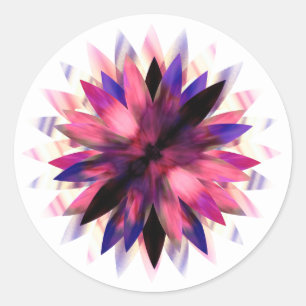 Lotus Flower Watercolor  Logo Healing Yoga Classic Round Sticker