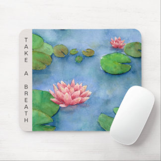 Lotus Flower watercolor  Mouse Mat