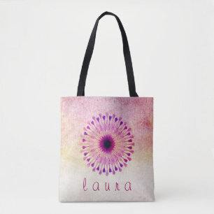 Lotus Flower Watercolor Wedding Bride Tote Bag