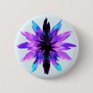 Lotus Flower Watercolor Yoga Holistic 6 Cm Round Badge