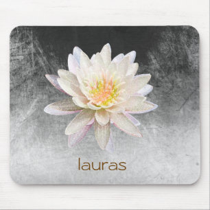Lotus Flower Watercolor  Yoga Meditation Mouse Mat