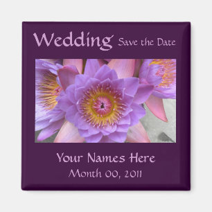 Lotus Flower Wedding Magnet