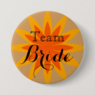 Lotus flower Weedding Team Bride 7.5 Cm Round Badge