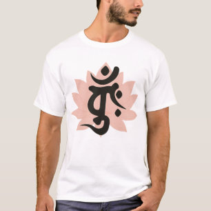 Lotus Flower with Dainichi Nyorai Bonji Symbol  T-Shirt