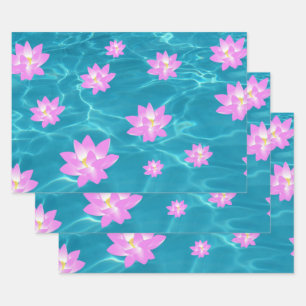 Lotus Flower Wrapping Paper Sheet