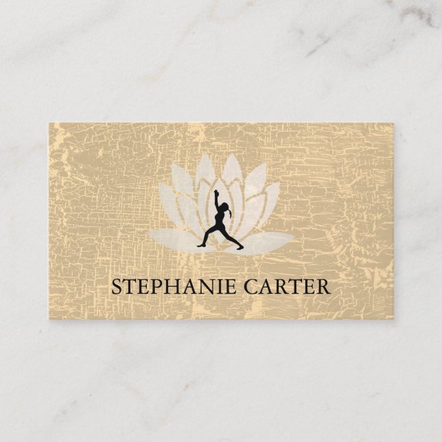 Lotus Flower | Yoga Instructor Business Card (Front)