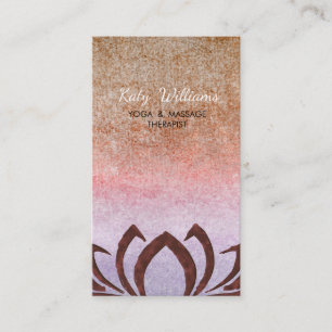 Lotus Flower Yoga Instructor Meditation Holistic Business Card
