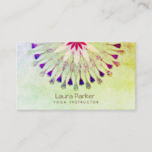 Lotus Flower Yoga Instructor Meditation Holistic Business Card