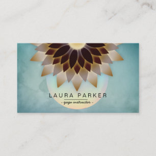 Lotus Flower Yoga Instructor Meditation Holistic Business Card