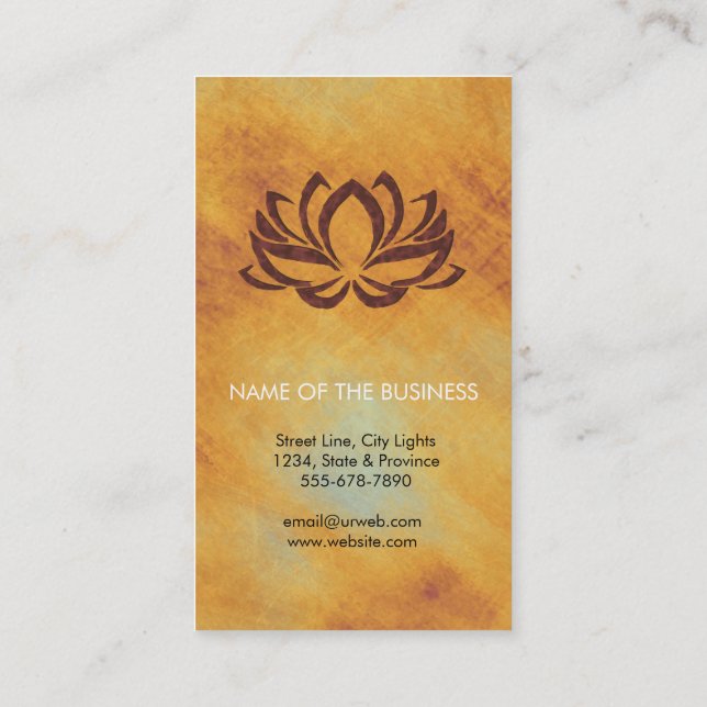 Lotus Flower Yoga Instructor Meditation Holistic Business Card (Back)