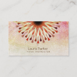 Lotus Flower Yoga Instructor Meditation Holistic Business Card