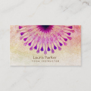 Lotus Flower Yoga Instructor Meditation Holistic Business Card